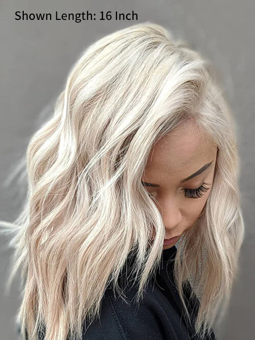 Platinum Blonde Wavy Wigs Lace Front Synthetic Wigs By imwigs®