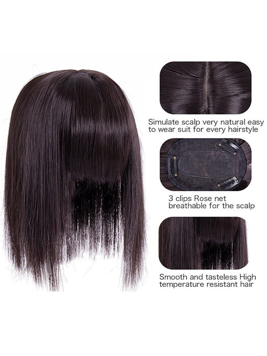 Shoulder Length Straight Synthetic Toppers By imwigs®