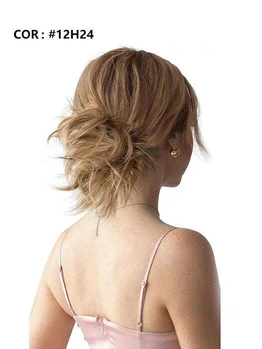 Cute Messy Short Layered Hair Bun Comb Clips By imwigs®