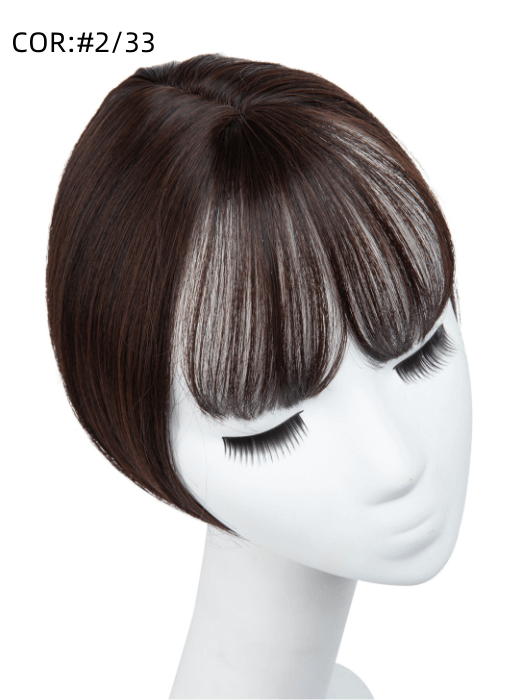 Short Heat-stylable Straight Synthetic Toppers With Bangs By imwigs®