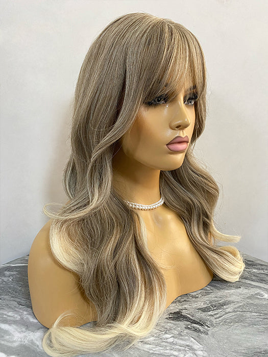 Lovely Long Wavy Synthetic Wig With Full Bangs By imwigs®