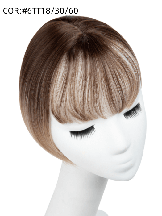 Short Heat-stylable Straight Synthetic Toppers With Bangs By imwigs®