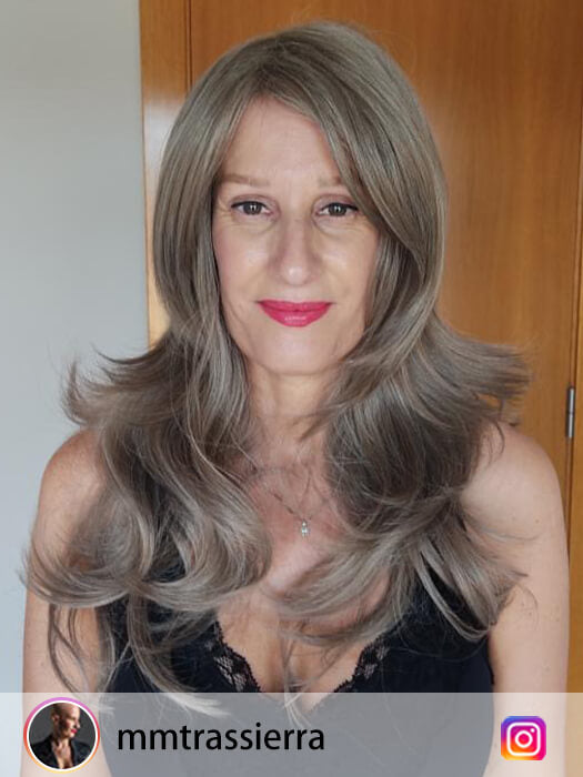 Long Wavy Mocha Frost Synthetic Wig By imwigs®