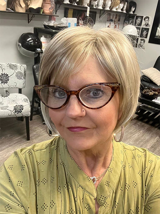 Short Bob Straight Blonde Color Synthetic Wig By imwigs®
