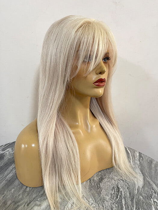 Carrie Long Straight Lace Front Human Hair Wigs With Bangs By imwigs®