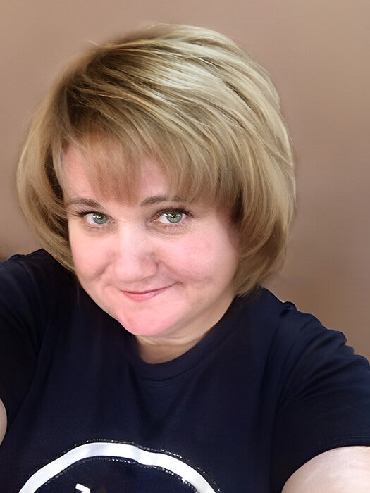 Ombre Short Straight Bob Synthetic Wig With Roots By imwigs®