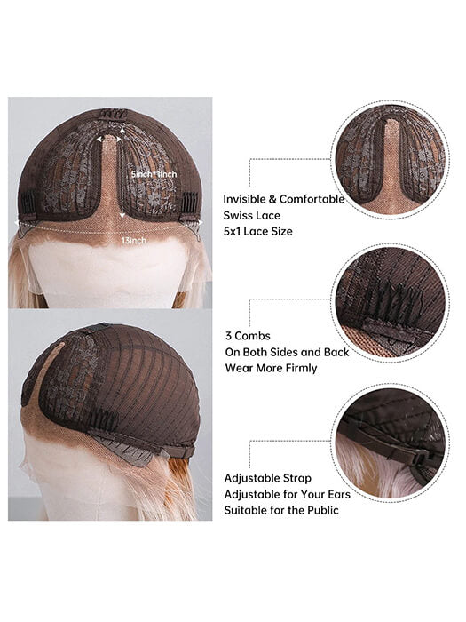 Silky Shoulder Length Straight Wigs Lace Frontal Human Hair Wigs By imwigs®