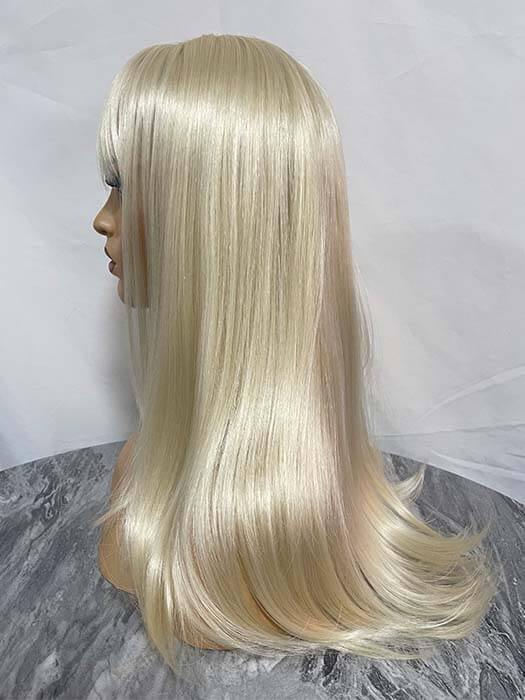 Cheer Long Straight Hairstyle With Full Bangs Synthetic Wig By imwigs®