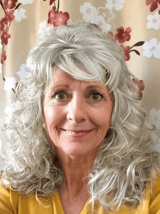 Pemela Gray Wigs Long Curly Synthetic Wigs By imwigs®