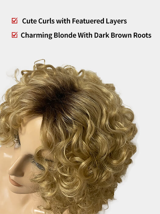 Mid-length Curly Rooted Wigs Synthetic Wigs By imwigs®