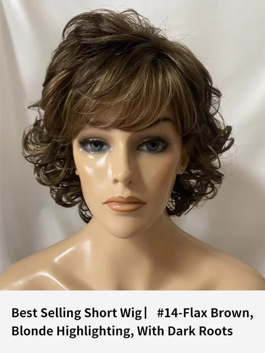 Chin Length Wavy Curly Wigs Synthetic Wigs By imwigs®