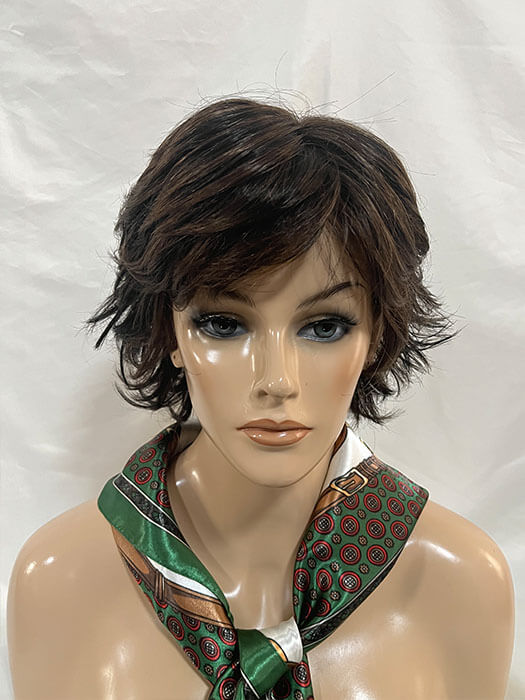 Chin Length Wavy Layered Wigs Lace Frontal (Mono Top)Synthetic Wigs By imwigs®