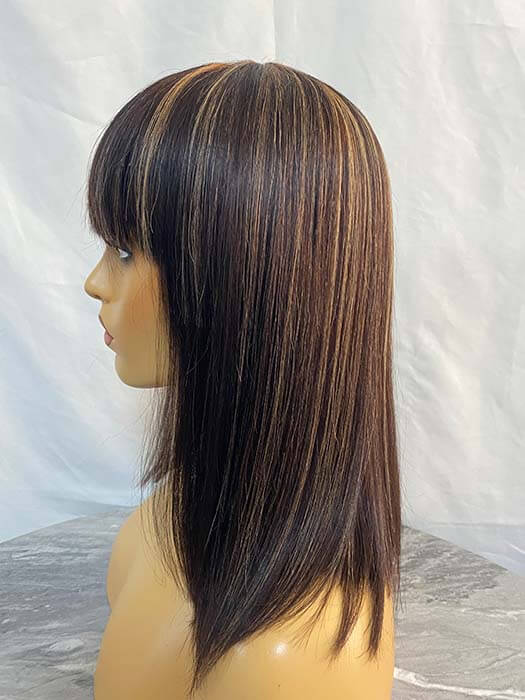 Medium Straight Bob Wigs With Bangs Human Hair Wigs By imwigs®