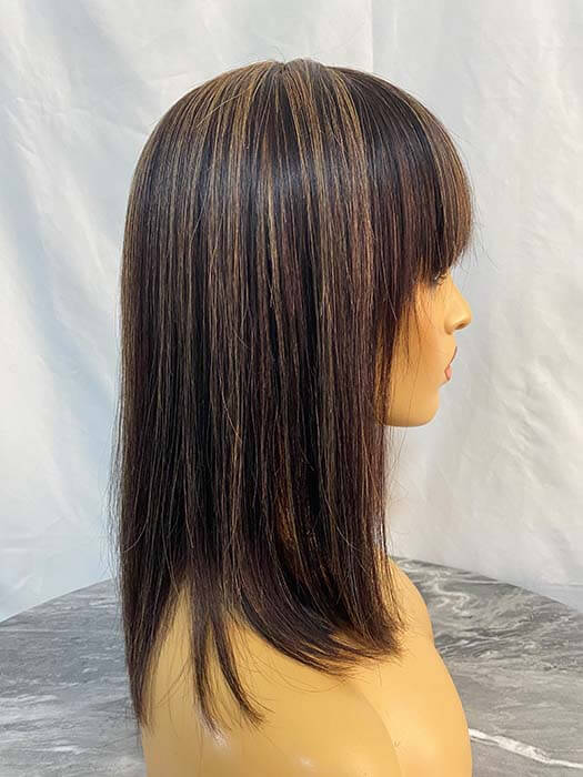 Medium Straight Bob Wigs With Bangs Human Hair Wigs By imwigs®