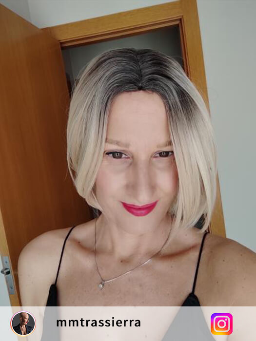 Shag Short Cut Blonde Rooted Synthetic Wigs By imwigs®
