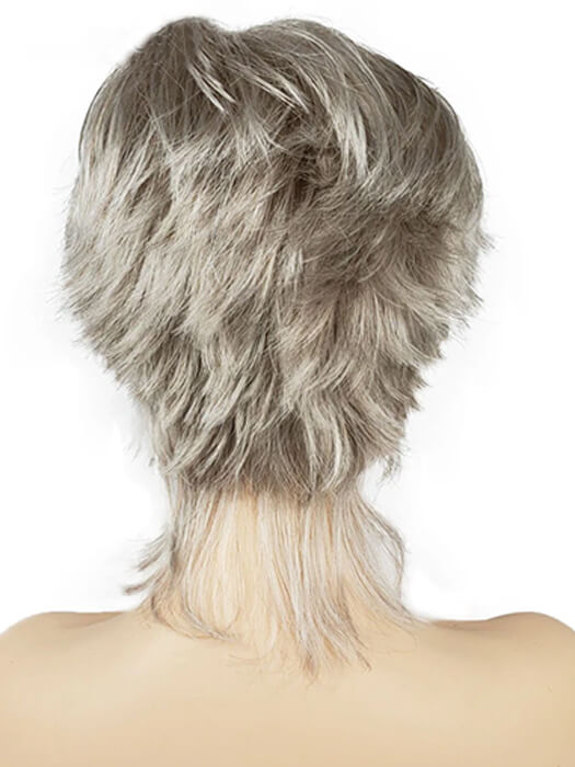 Short Natural Layered Gray Synthetic Wigs By imwigs®