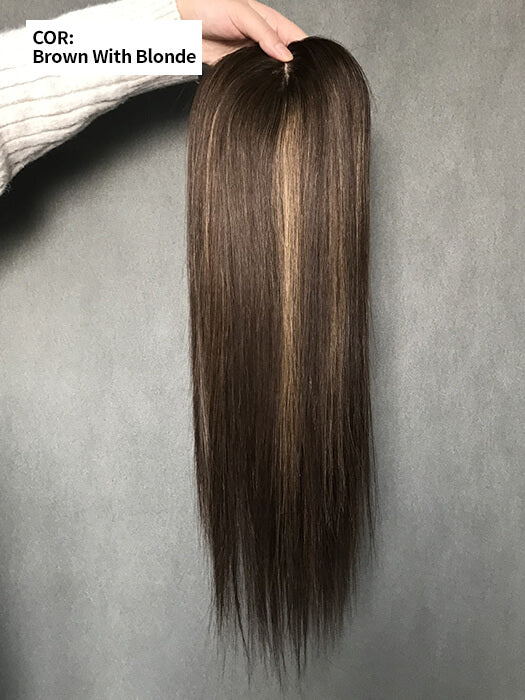 16 Inch Straight Mono Part Human Hair Toppers By imwigs®