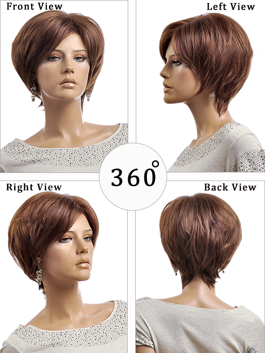 Sassy Short Fluffy Bob Synthetic Wigs By imwigs®