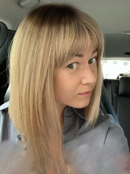 Silky Shoulder Length Straight Blonde Human Hair Wigs By imwigs®