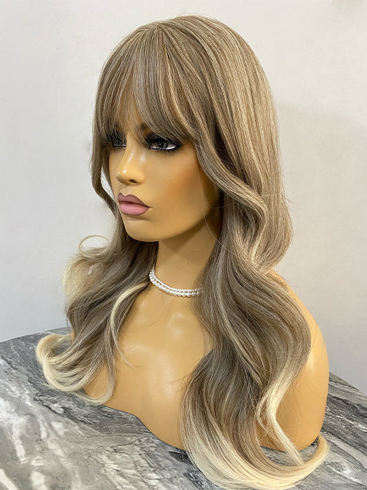 Lovely Long Wavy Synthetic Wig With Full Bangs By imwigs®