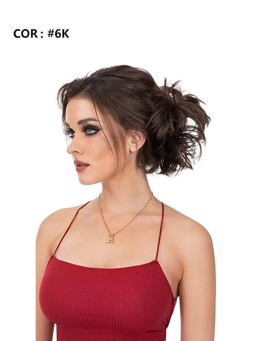 Cute Messy Short Layered Hair Bun Comb Clips By imwigs®