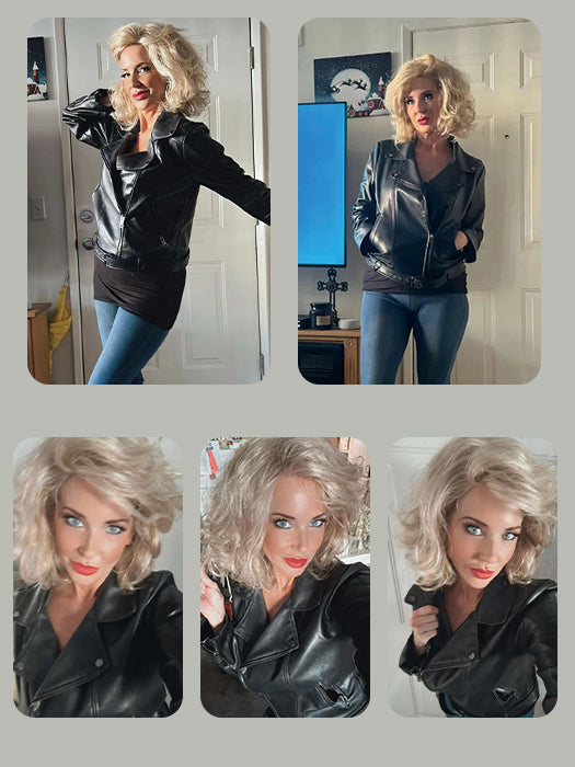 Light Short Curly Blonde Synthetic Wig By imwigs®