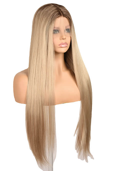 Sleek Long Straight Lace Front Synthetic Wigs By imwigs®
