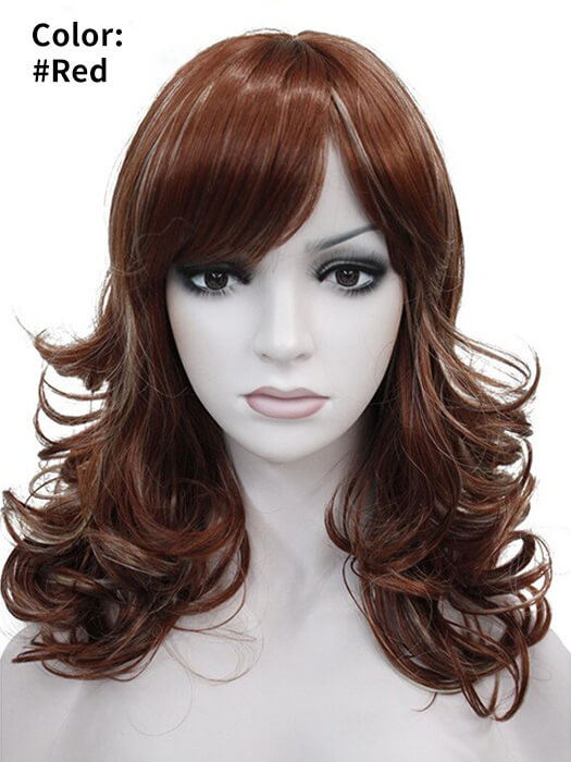 Cute Middle Length Wavy Synthetic Wigs With Bangs By imwigs®