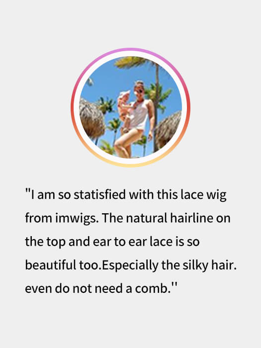 Mid-Part Straight Wigs Lace Front Synthetic Wigs By imwigs®