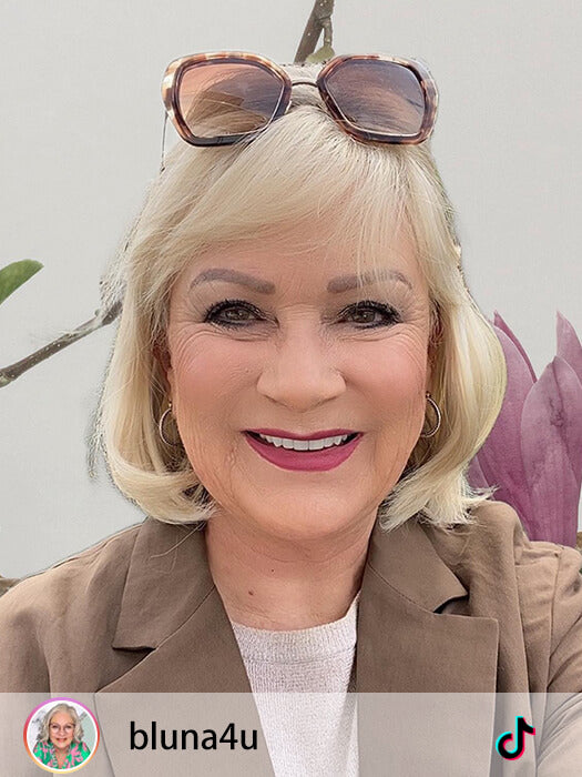 Elegant Short Bob With Bangs Blonde Synthetic Wig By imwigs®