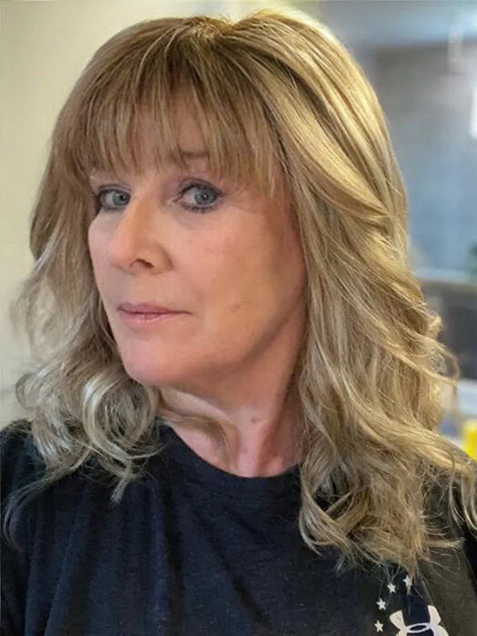 Newest Medium 13 Inch Wavy Synthetic Wig With Bangs By imwigs®