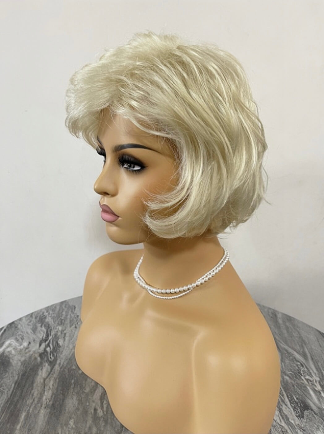 Bob Wigs Chin Length Wavy Wigs Blonde Synthetic Wigs By imwigs®