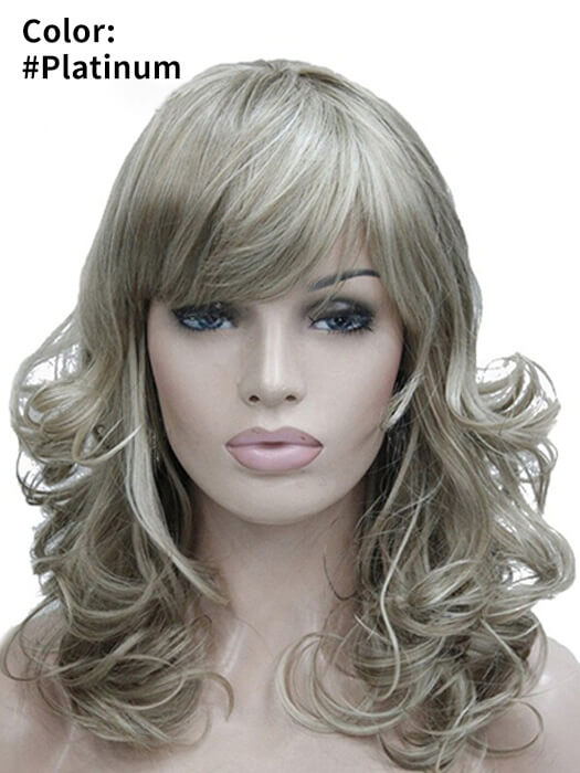 Cute Middle Length Wavy Synthetic Wigs With Bangs By imwigs®
