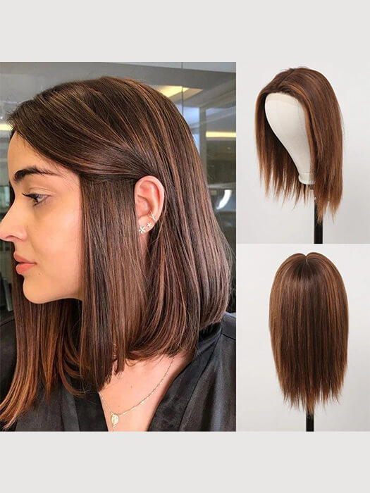 Straight Bob Human Hair Wigs Balayage Lace Front Wigs By imwigs®