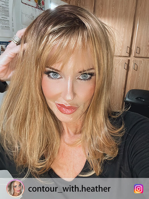 Softly Swept Bangs Straight Blonde Human Hair Wigs By imwigs®