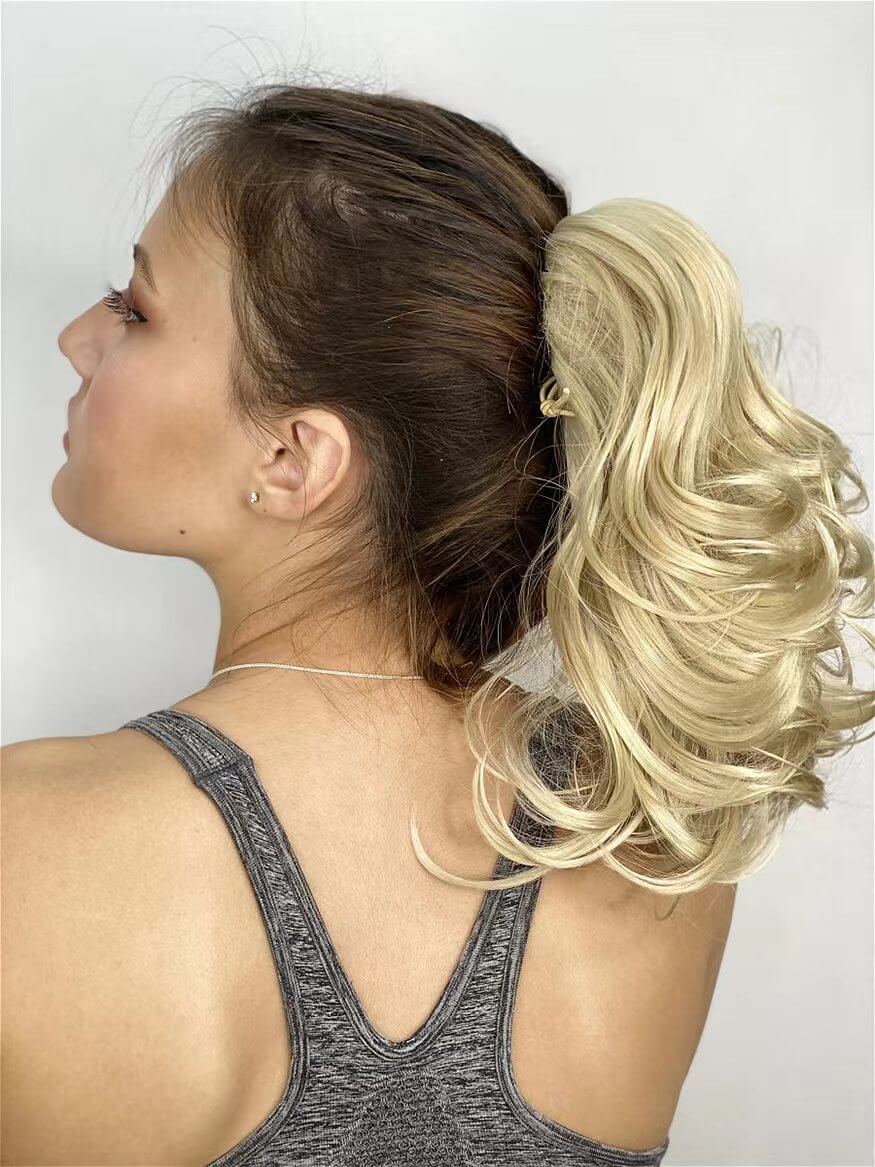 Fluffy Claw Clip Wavy Ponytail By imwigs®