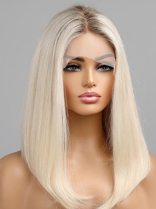 Straight Bob Lace Frontal Wigs 14 inch Blonde Human Hair Wigs By imwigs®