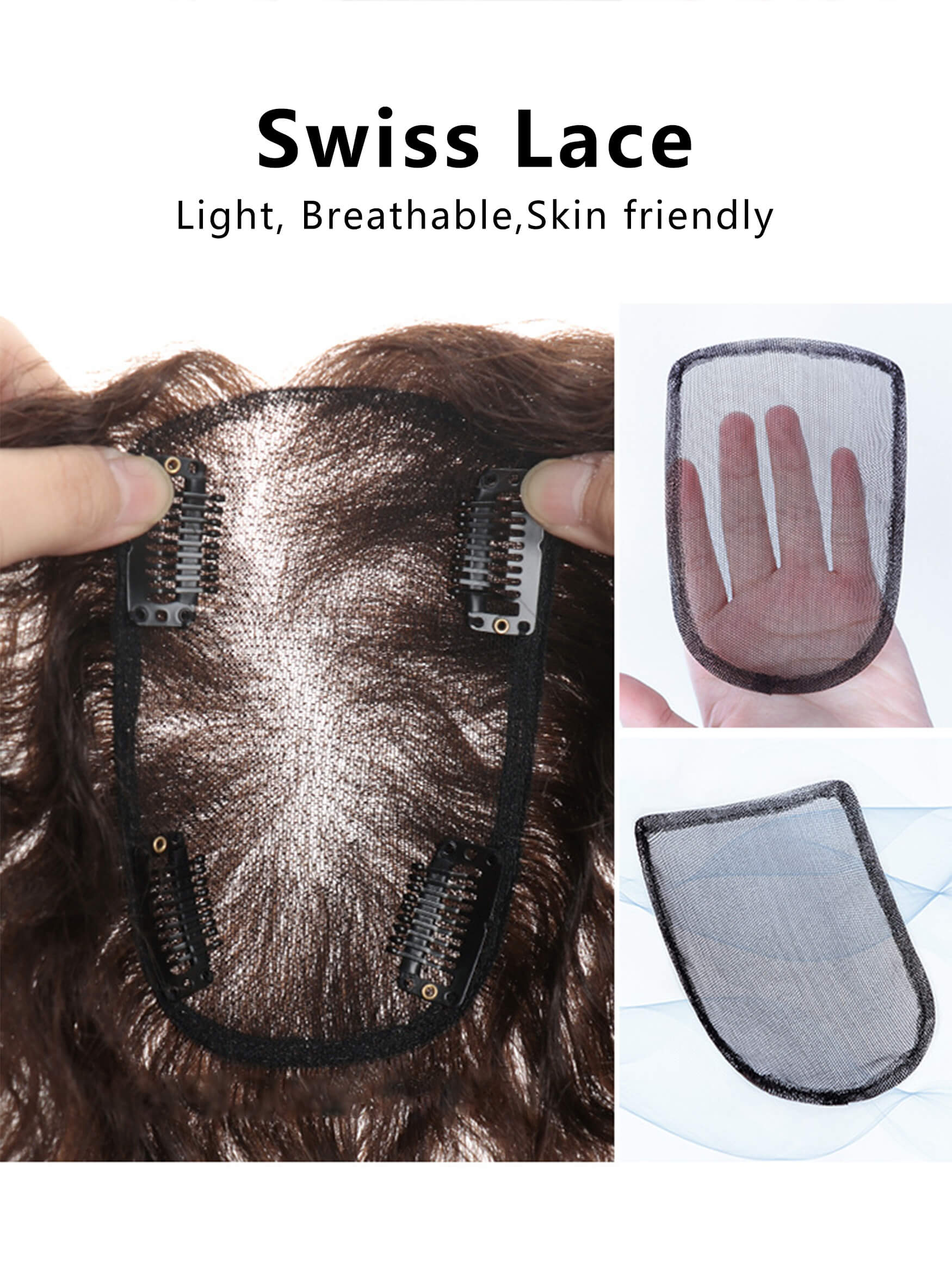 Loose Wavy Human Hair Toppers By imwigs®