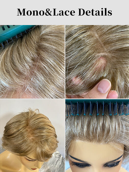 Short Curly Layered Synthetic Mono Top Full Wig By imwigs®