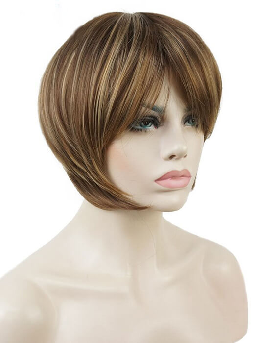 Fantasy Short Layered Bob With Rooted Synthetic Wig By imwigs®