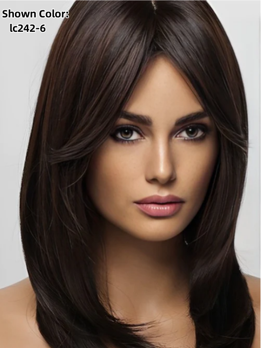 Classical Middle Length Layered Synthetic Wigs With Roots By imwigs®