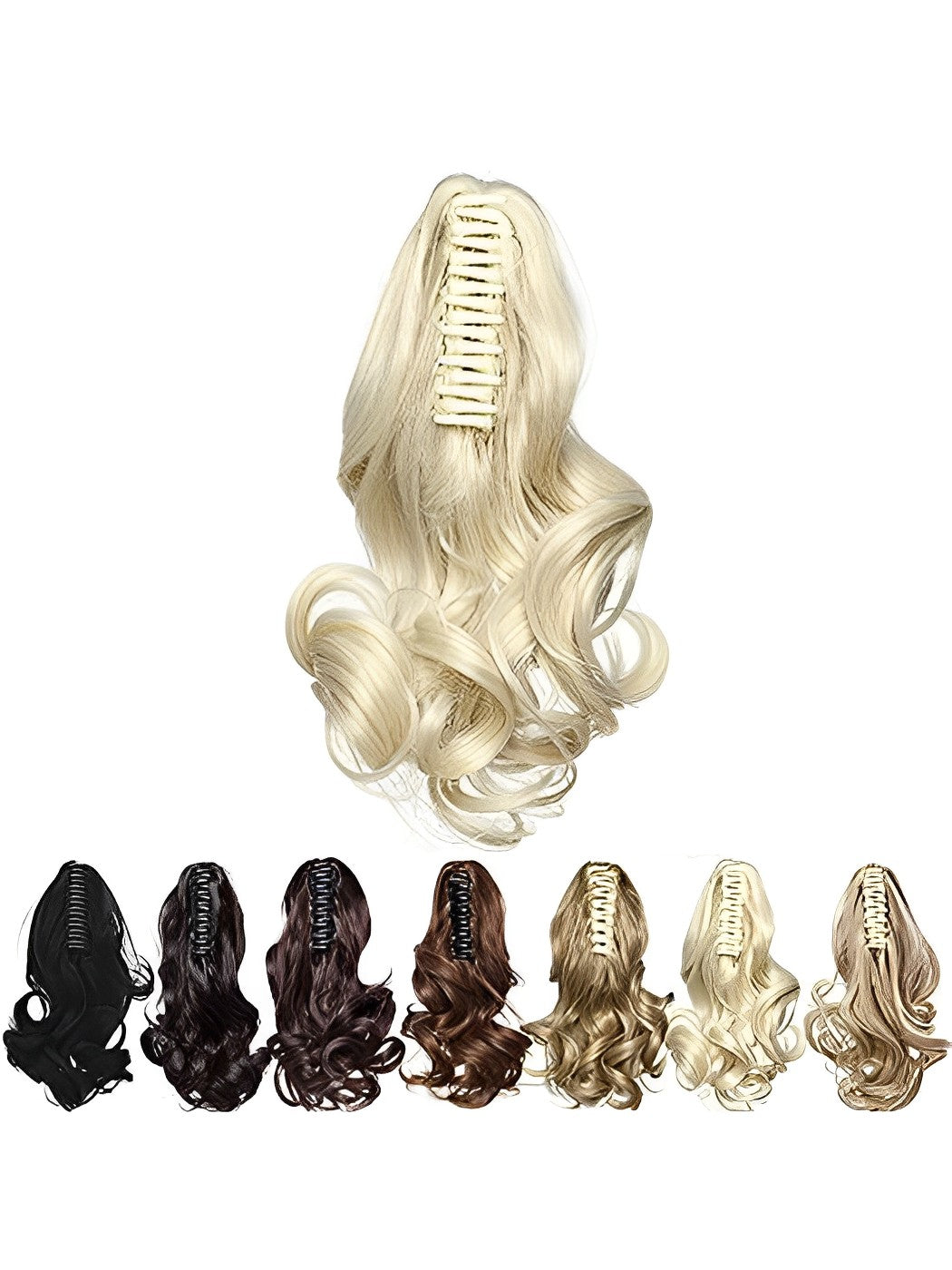 Fluffy Claw Clip Wavy Ponytail By imwigs®
