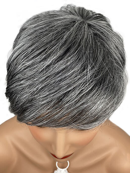 Natural Pixie Straight Layered Gray Synthetic Wigs By imwigs®