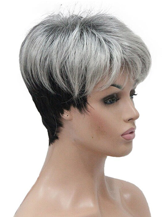 Boycut Short Straight Synthetic Wig With Roots By imwigs®