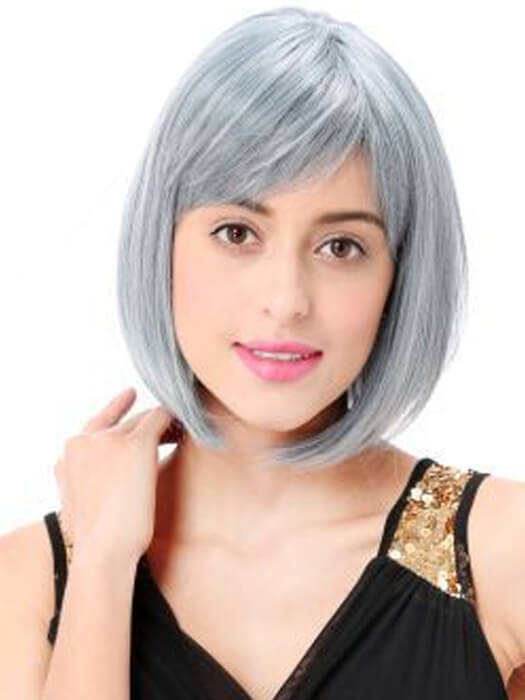 Nell Straight Medium Bob Wigs With Bangs Synthetic Wigs By imwigs®