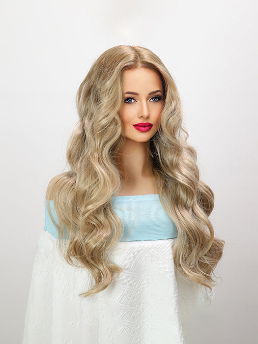 Lynne Long Wavy Wigs Lace Front Synthetic Wigs By imwigs®