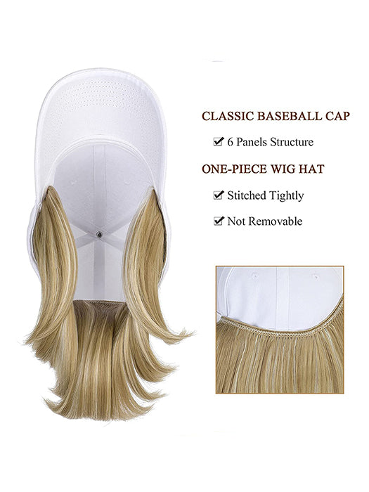 Baseball Hat Straight Bob Wig Cap By imwigs®