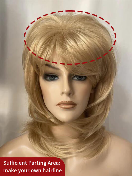 Layered Hairstyle Wigs Middle Length Capless Synthetic Wigs By imwigs®