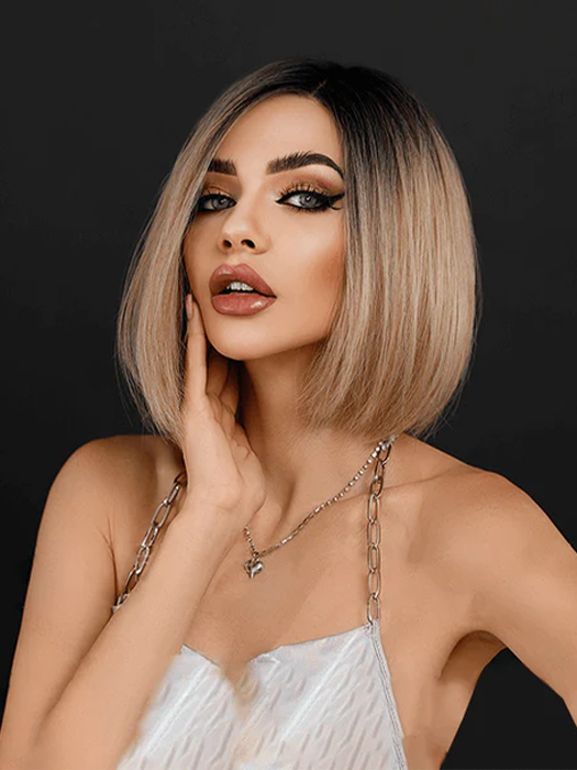 Chic Bob Straight Wigs Lace Frontal Synthetic Wigs By imwigs®