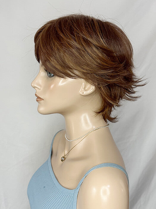 Sexy Short (8 Inch) Curly layered Brown Synthetic Wig By imwigs®